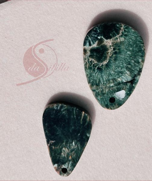 Serafinit Tropfen gebohrt – 4–5 cm, für Kommunikation & Harmonie